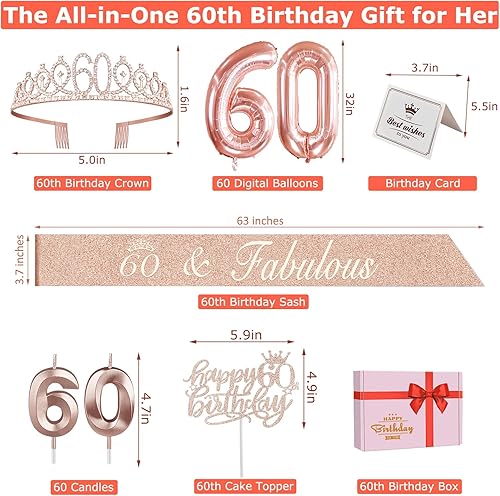 Miniatura 397 de Decoraciones de cumpleaños número 17 para niña, incluyendo tiara y banda de cumpleaños de 17, decoración para pastel y velas, globos de números