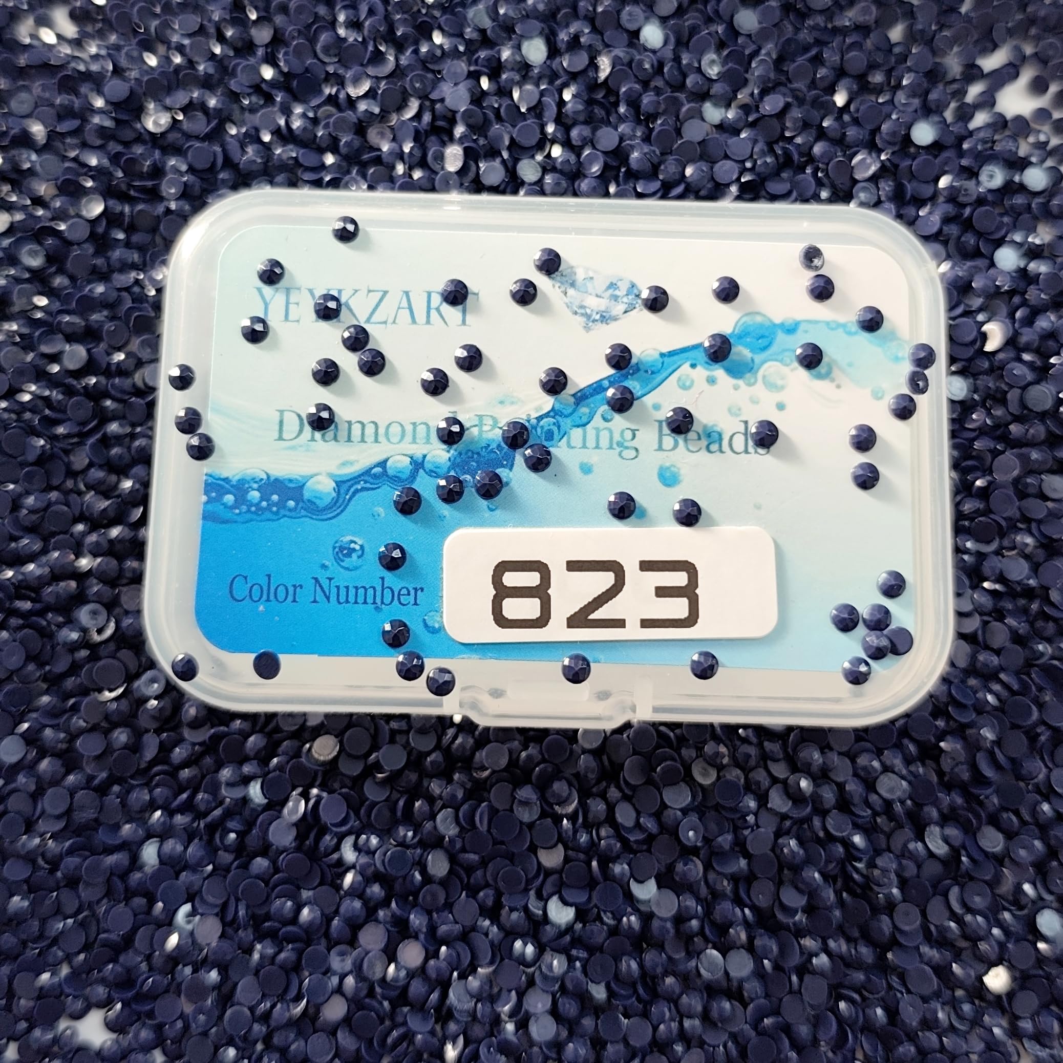 YEYKZART 823 Diamond Painting Replacement Round Diamonds Beads Rhinestones Accessories for Diamond Art Missing Color 3500 PCS โ image 1
