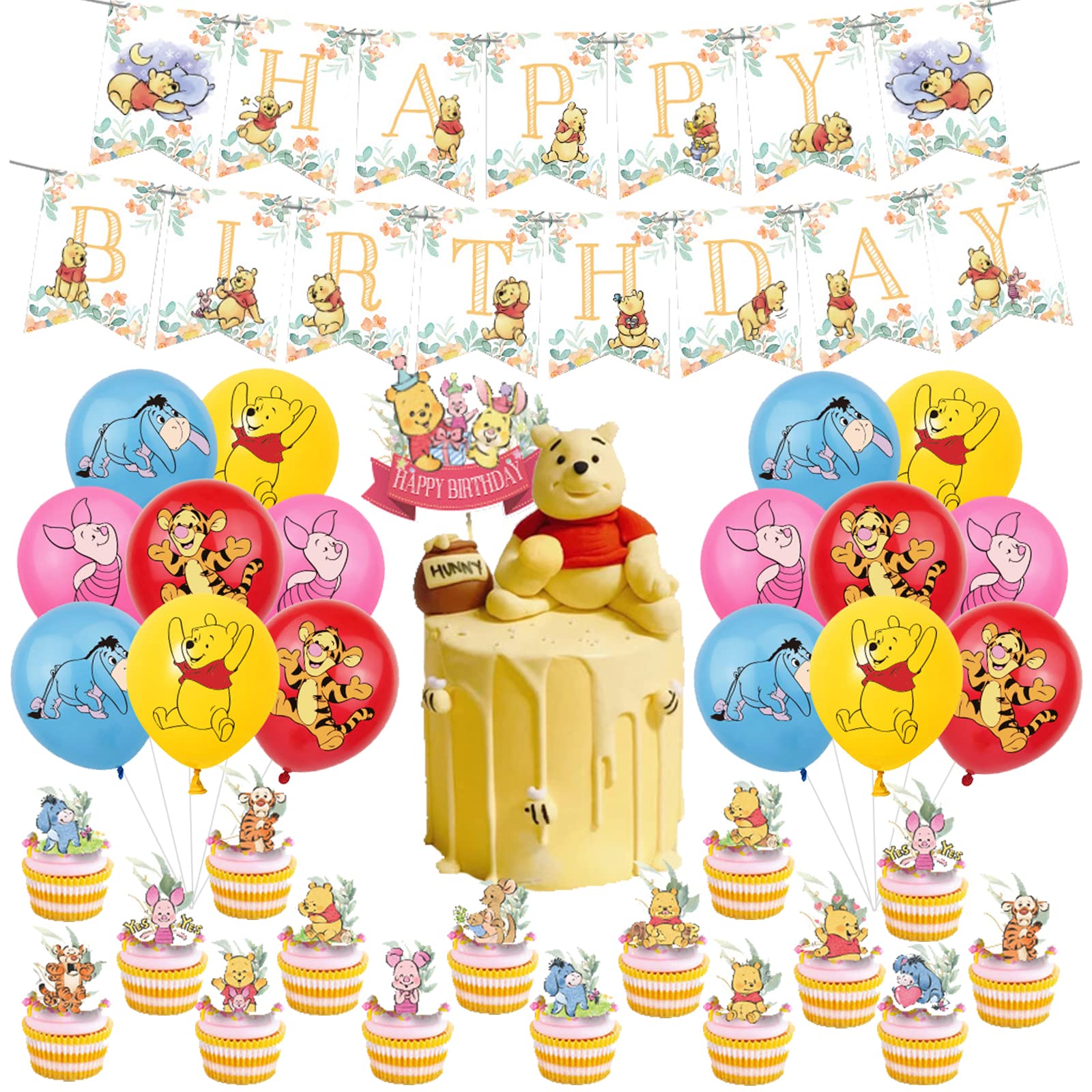 Winnie The Pooh Birthday Decorations Winnie The Pooh Party Supplies Winnie The Pooh Birthday Balloons Winnie The Pooh Balloon Birthday Winnie The Pooh Cake Topper Winnie The Pooh Birthday Banners