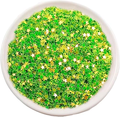 Art Craft - Brillantina, confeti de lentejuelas de estrella de 0.118 pulgadas para arte de uñas, suministros de limo, manualidades de resina,