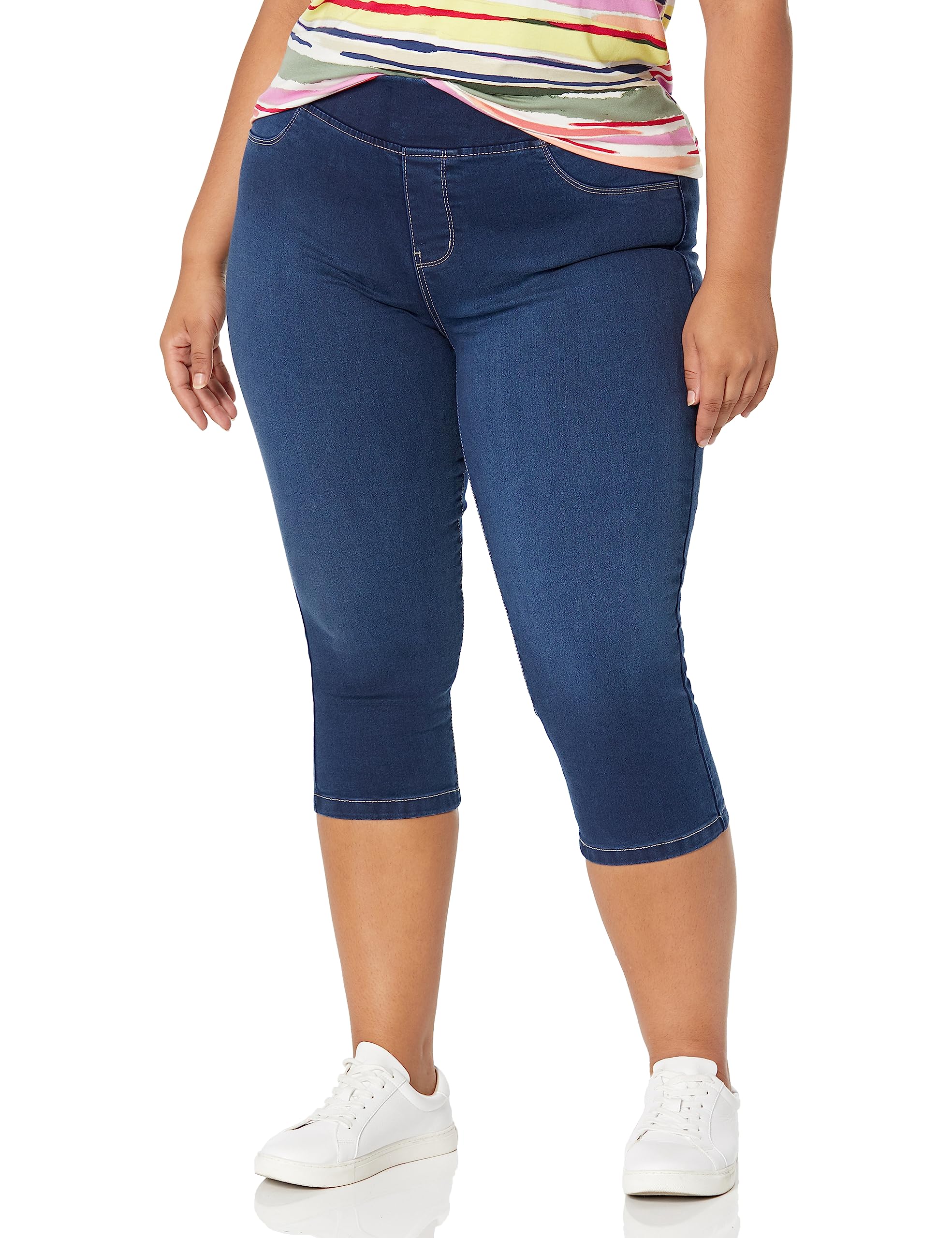 Avenuewomens Avenue Plus Size Crop Pon Butr Denim Jeans