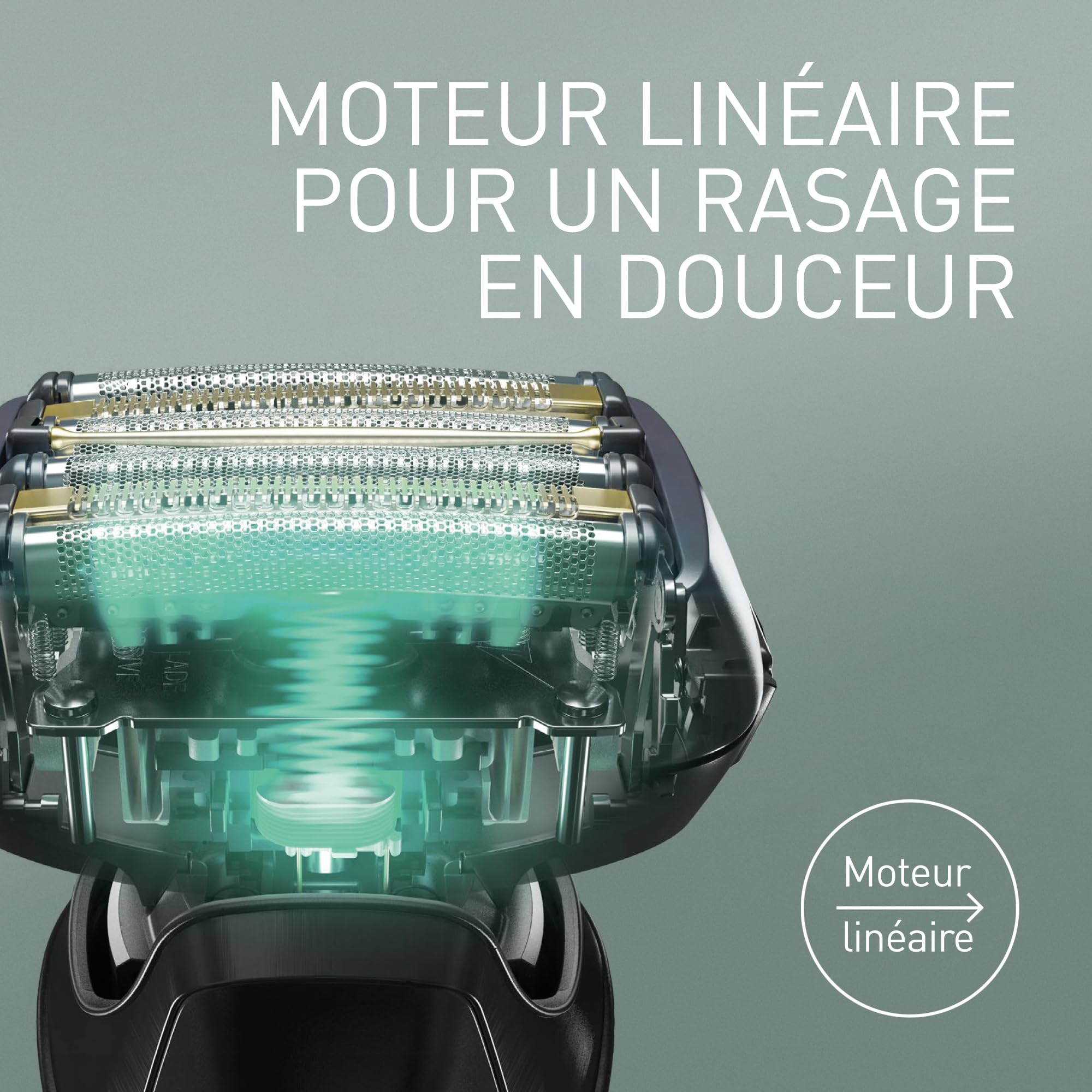 Panasonic ES-LS6A-K803 Rasoir Électrique pour Hommes Peau Sèche et Humide 6 Lames, sans Fil de Qualité Supérieure, Capteur de Barbe Réactif, Lames en Acier Japonais, tête Multi-Flex 22D, Noir Mat