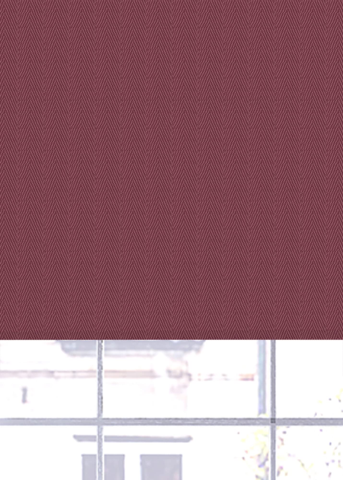 Lister Cartwright Blackout Roller Blinds Windows Child Safety Herringbone Effect Made to Measure(Burgundy, 90 cm Width x 140 cm Drop)