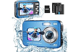 4K Waterproof Camera, UHD 48MP Autofocus Underwater Camera