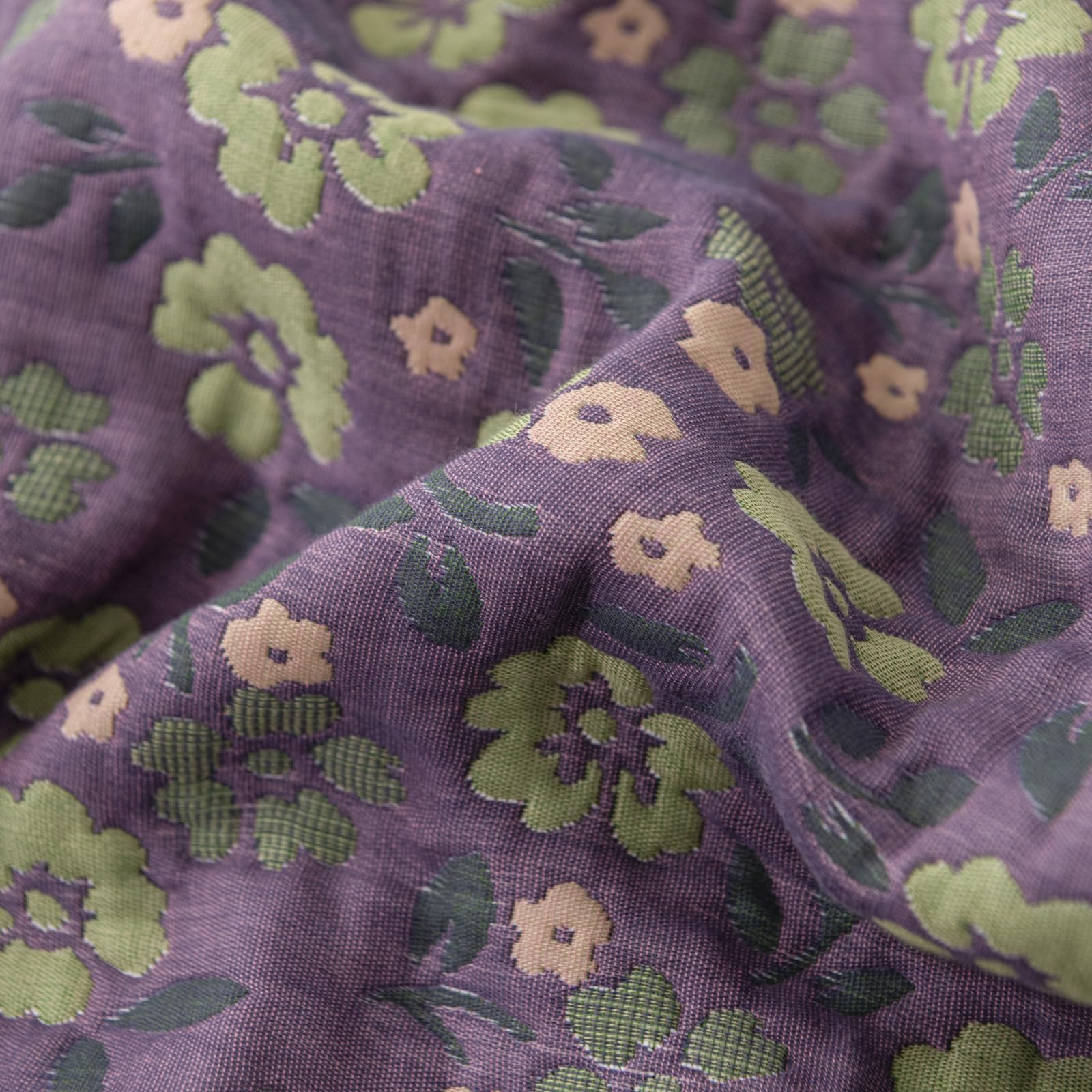 VM VOUGEMARKET Retro Paisley Duvet Cover Queen Size Boho Damask Duvet Cover Sets 100% Brushed Cotton Bedding Set,1 Duvet Cover and 2 Pillow Shams for All Seasons-Stormy Blue: King(104" x 90") Jacquard - Plum Purple