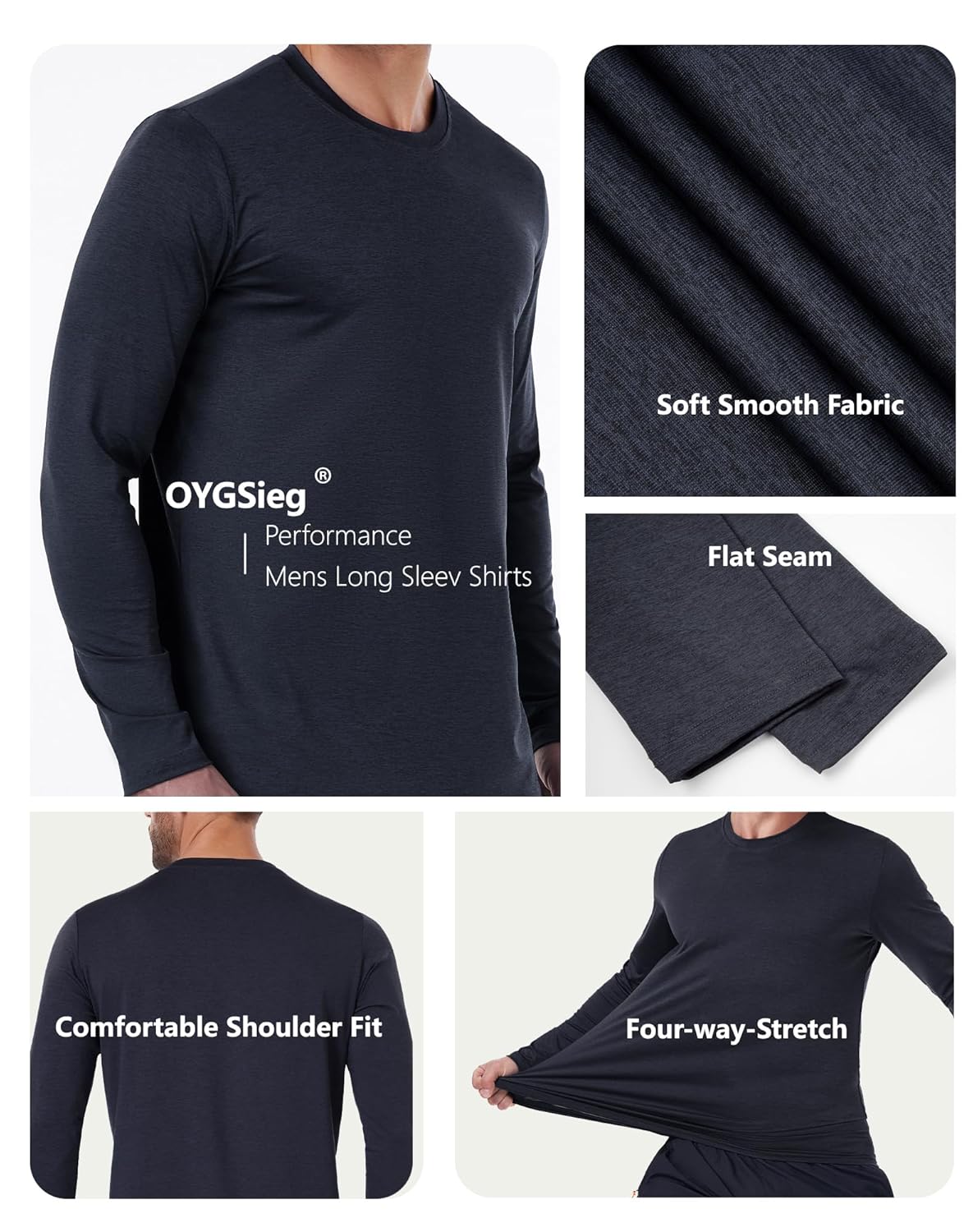6 Pack Men's Quick Dry Long Sleeve Shirts 6 Pack Men's Quick Dry Long Sleeve Shirts - Image 4