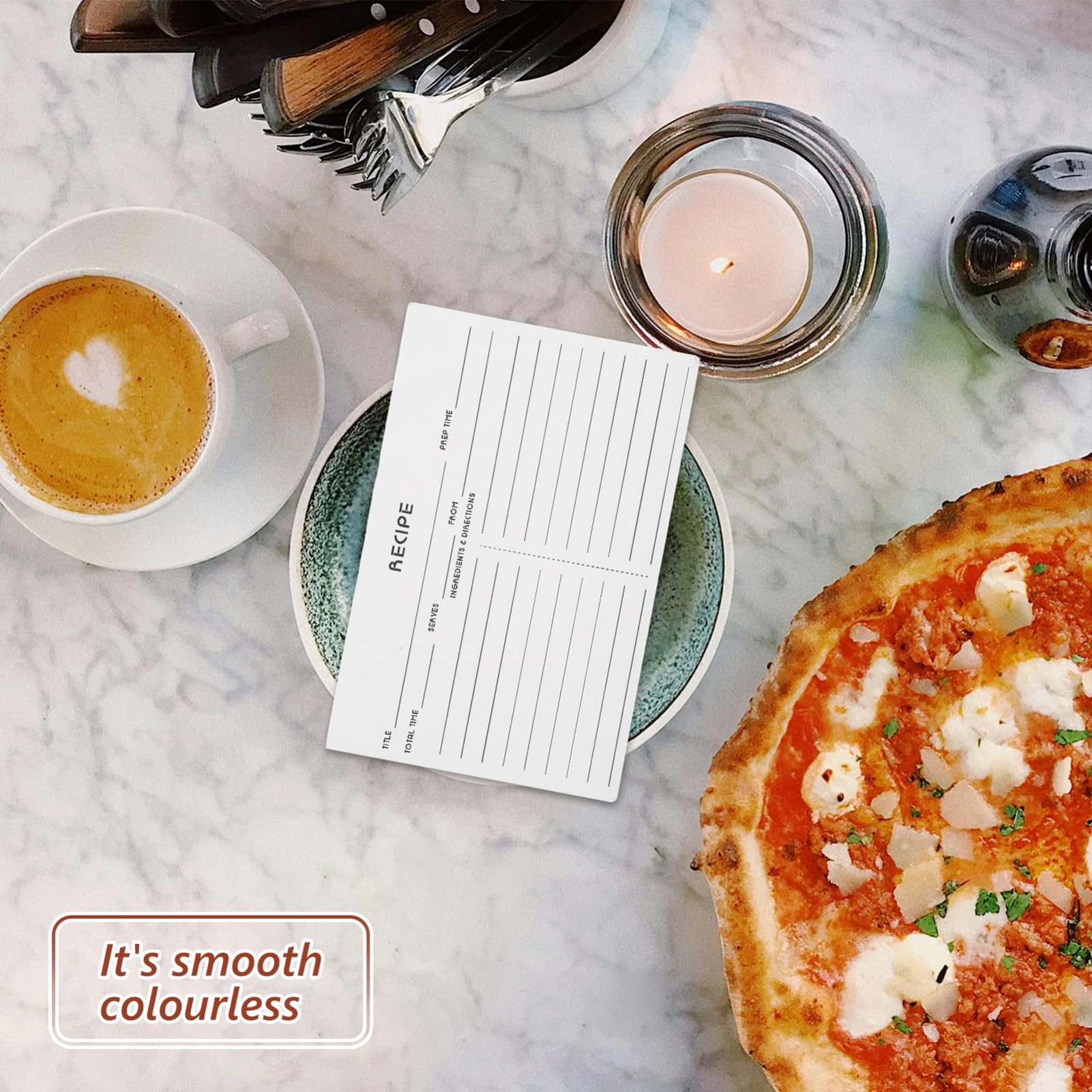 FUNOMOCYA Household Recipe Card Sheet 50pcs Double Side Blank Convenient Food Note Cards for Kitchen Accessories