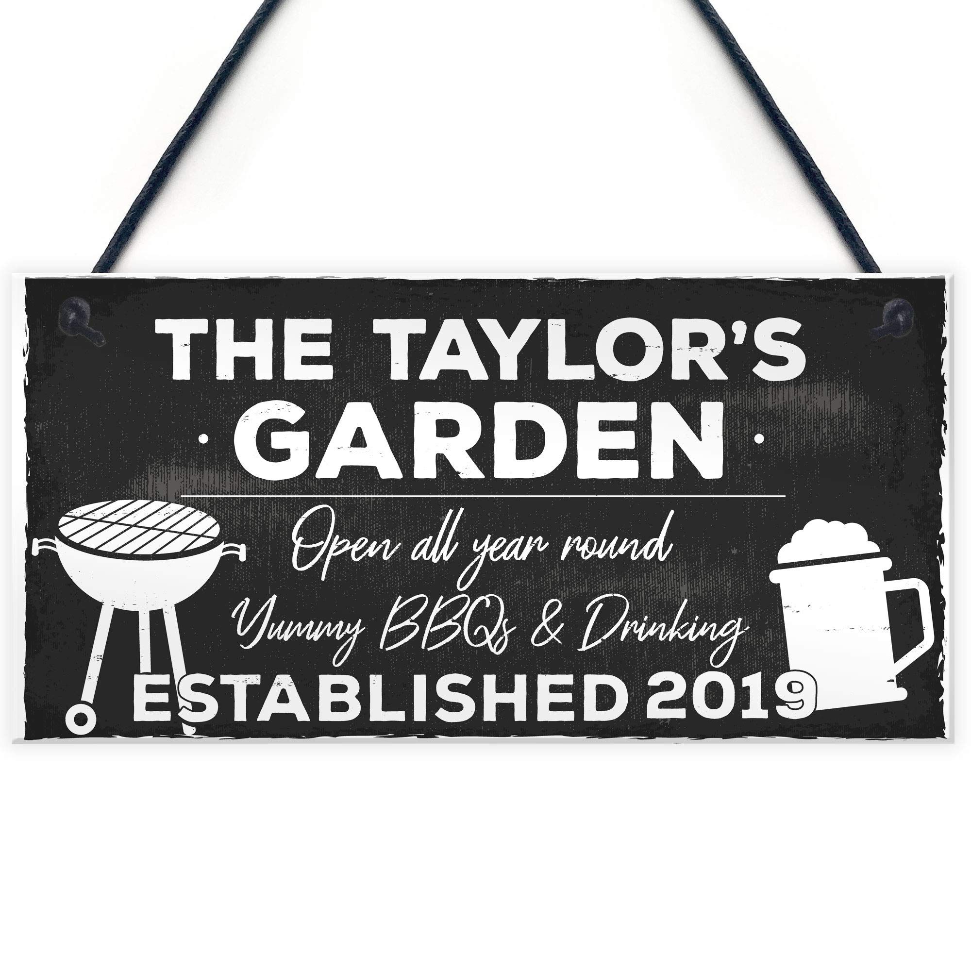 Red Ocean PERSONALISED Any Name Garden Sign Shed Plaque Alcohol Gift Home Decor Family Sign