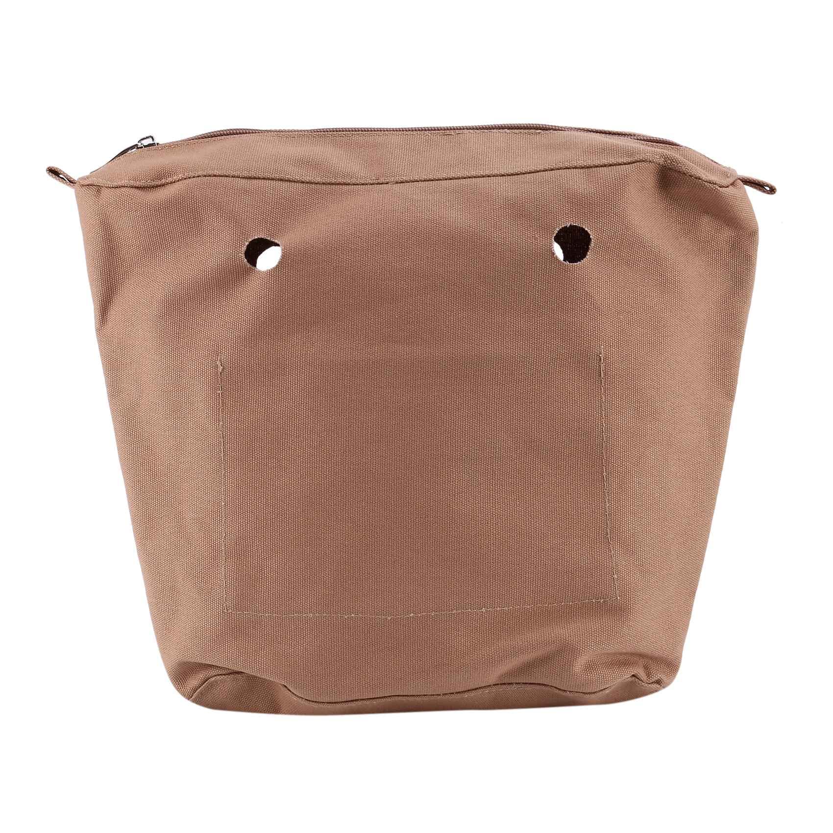 VENYAAWaterproof Solid Canvas Insert Inner Lining Insert Zipper Pocket for Obag O Bag Handbag Bag Deep Khaki Mini