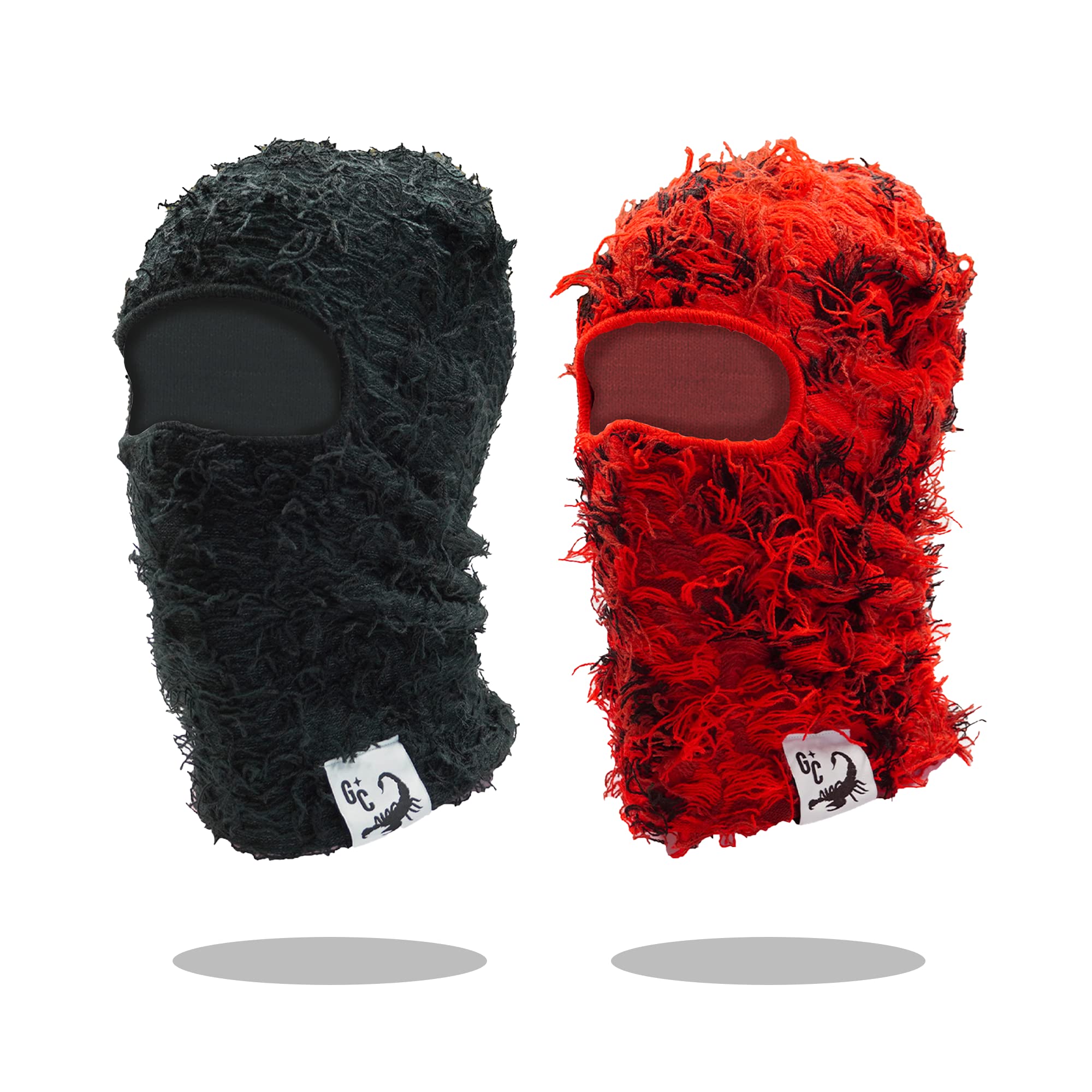 GCBALACLAVA Distressed Balaclava Trending Ski Masks Wind Proof Winter Premium One Size Yeat Shiesty Distress Mask Beanie 2PCK