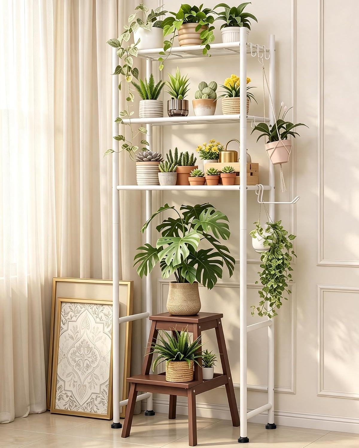 Kitsure Over Toilet Storage Rack, Sturdy Metal, 3 Tier Shelves, 60.6" H