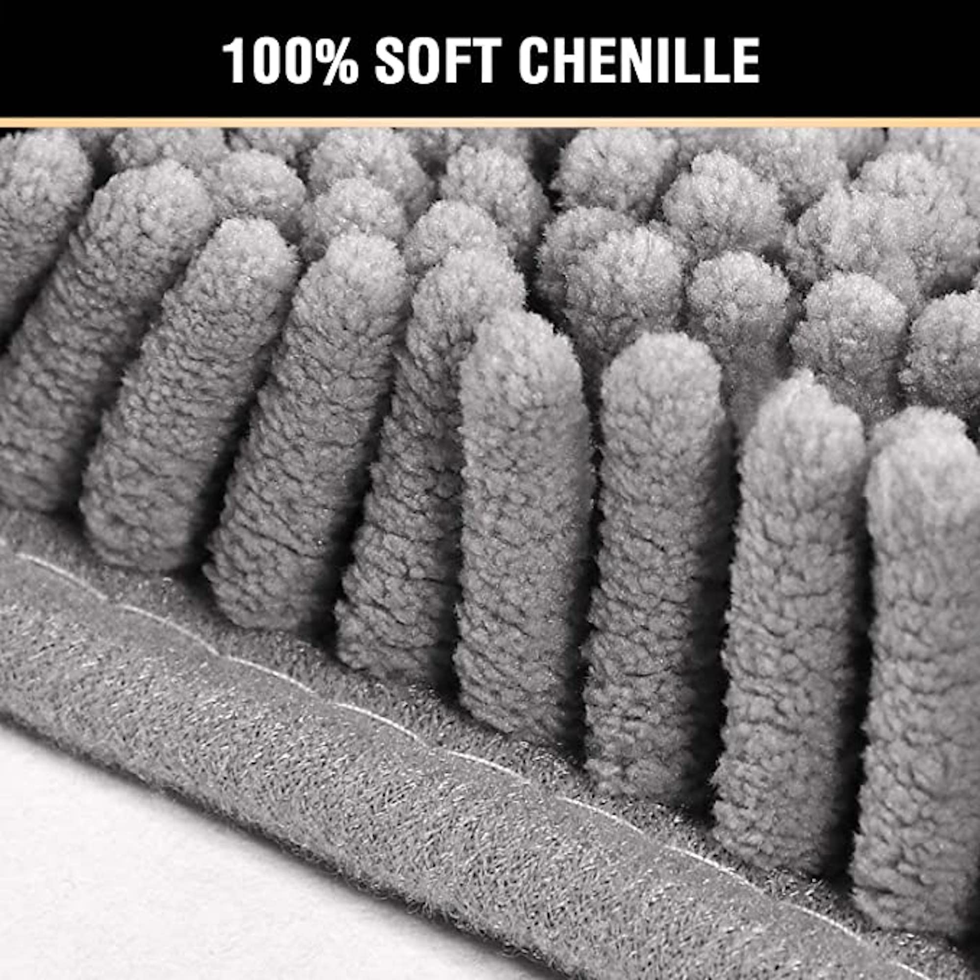 HYFAN Tapis de bain demi-rond en microfibre chenille antidérapant pour salle de bain, super absorbant, sèchage rapide, tapis de douche, tapis de baignoire moelleux et pelucheux, lavable en machine HYFAN Tapis de bain demi-rond en microfibre chenille antidérapant pour salle de bain, super absorbant, sèchage rapide, tapis de douche, tapis de baignoire moelleux et pelucheux, lavable en machine