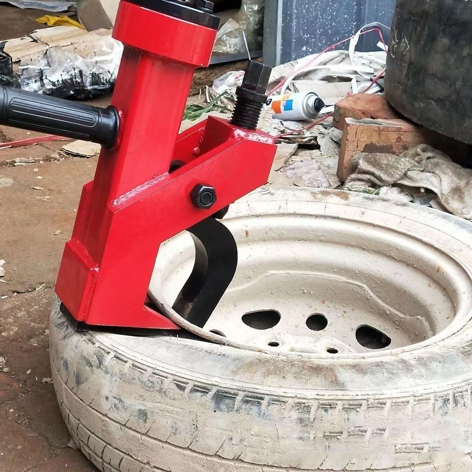 Destalonador de Neumáticos Manual, Destalonador de Neumáticos Manual Eficiente y Resistente, Herramienta de con Tornillos de Ajuste Ajustables para Automóviles, SUV, Camiones,
