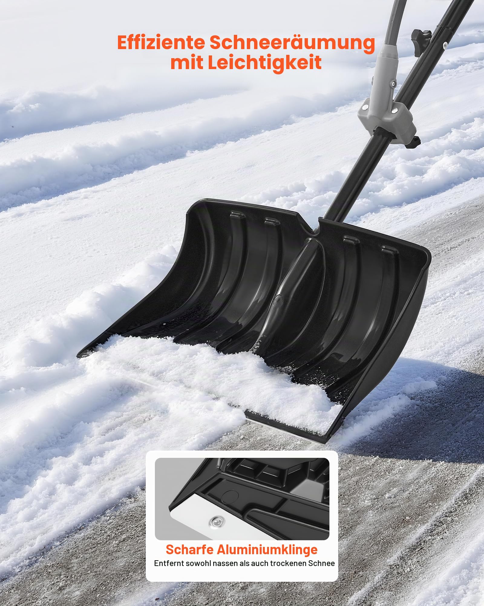 VEVOR Schneeschaufel und Schneebesen