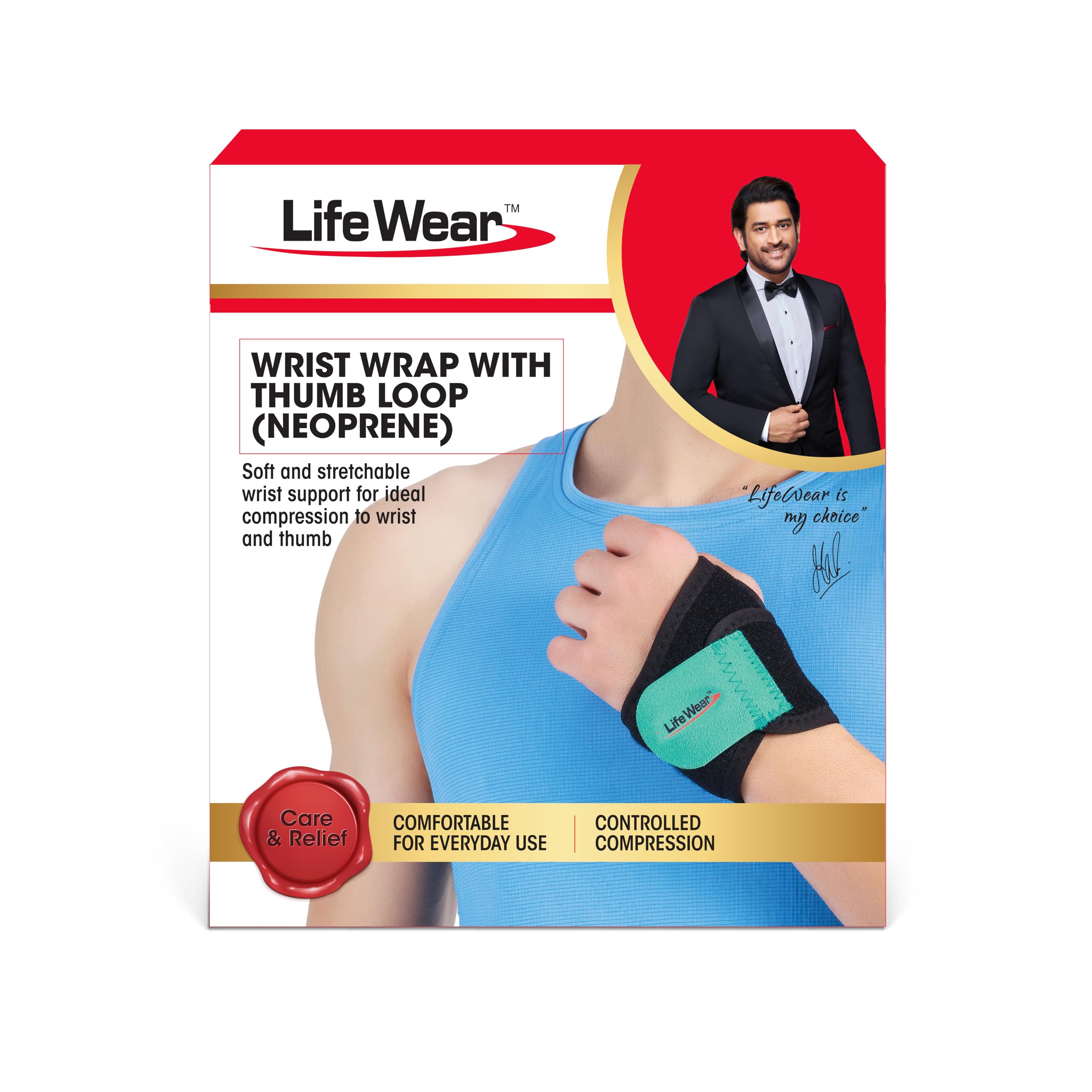 Life Wear Wrist Wrap with Thumb Loop, Neoprene Wrist Support for Pain Relief, Compression and Sports, Adjustable Wrap for Men and Women, Gym, Typing, Tendonitis, Carpal Tunnel, 1 Unit, Universal Size-image-38