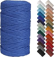 Vista 102 de NOANTA - Cuerda de macramé color verde aguamarina, 1/8 pulgadas (3 mm) x 109 yardas (100 metros), cuerda de algodón colorido para colgar