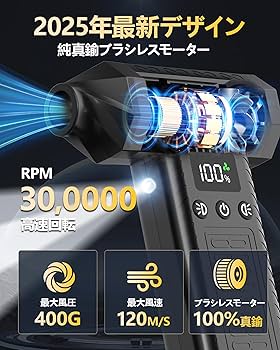 Amazon.co.jp: 最強風力120m/s 洗車 ブロワー 最強 300000rpm電動エア