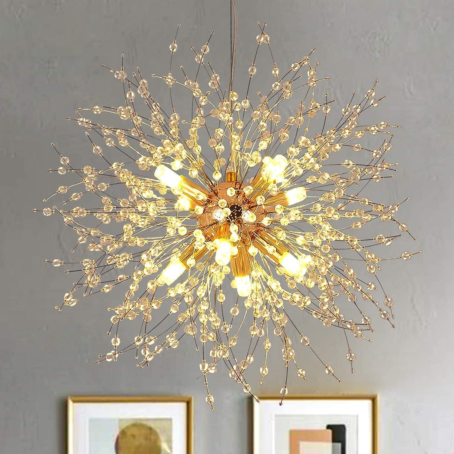 Modern Firework Chandeliers Dandelion Pendant Light, 8 Lights G9 Lamps ...