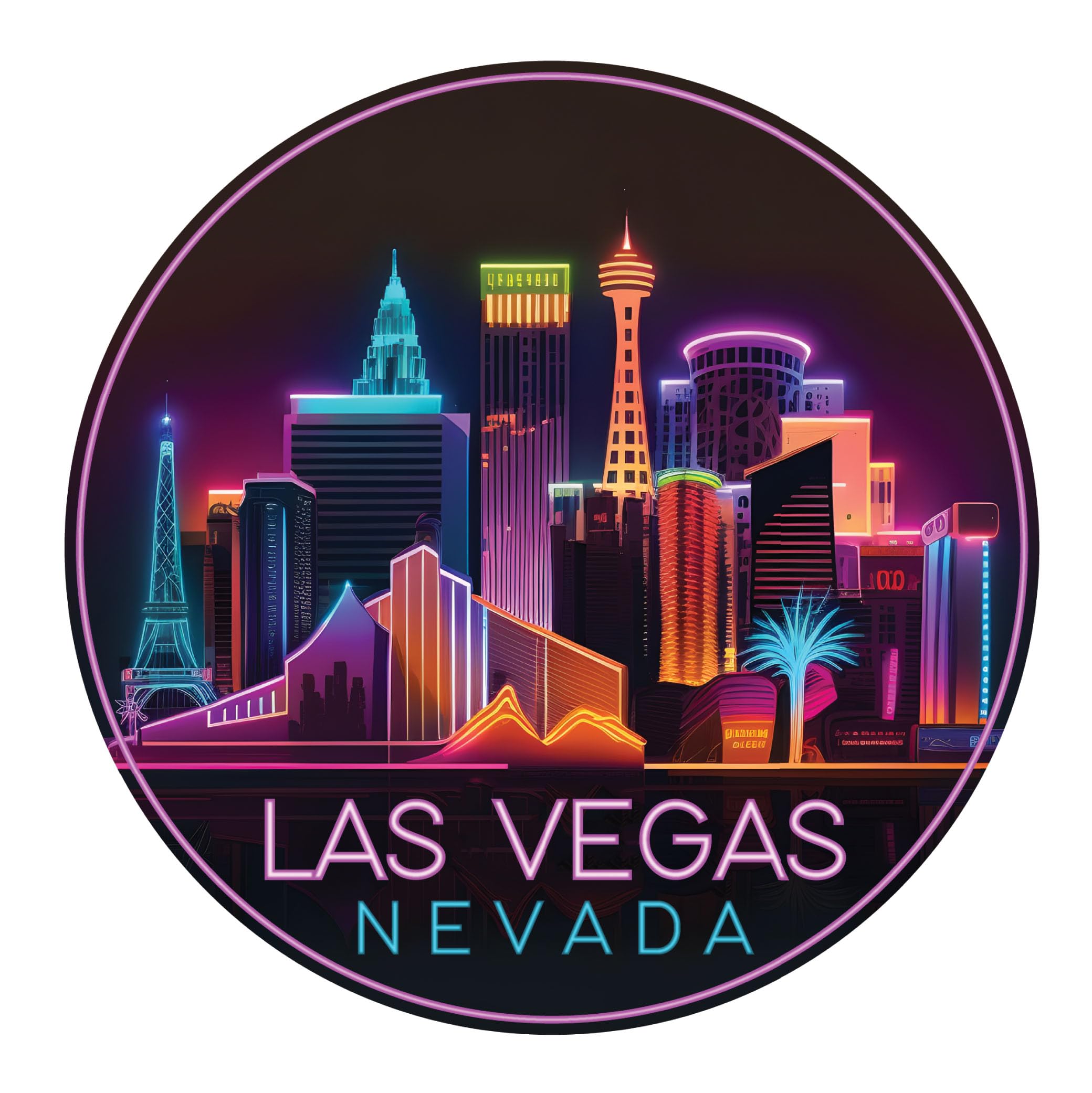 Las Vegas Nevada Design E Souvenir Magnet 4-Inch