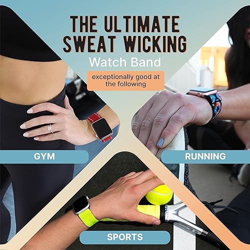 Miniatura 3 de Braxley Correas para Apple Watch, elásticas y lavables, ajustables con correas de Apple Watch para mujeres y hombres, compatible con Apple Watch