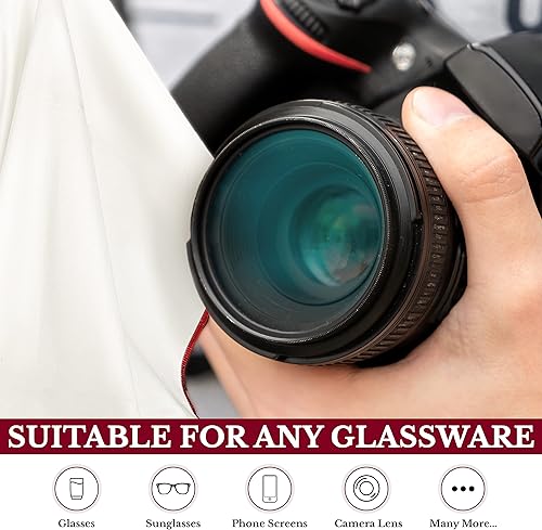 Miniatura 5 de Paquete de 2 paños de microfibra para pulir copas de vino de alta calidad, toallas de secado grandes sin pelusa para lentes, copas, cristalería,