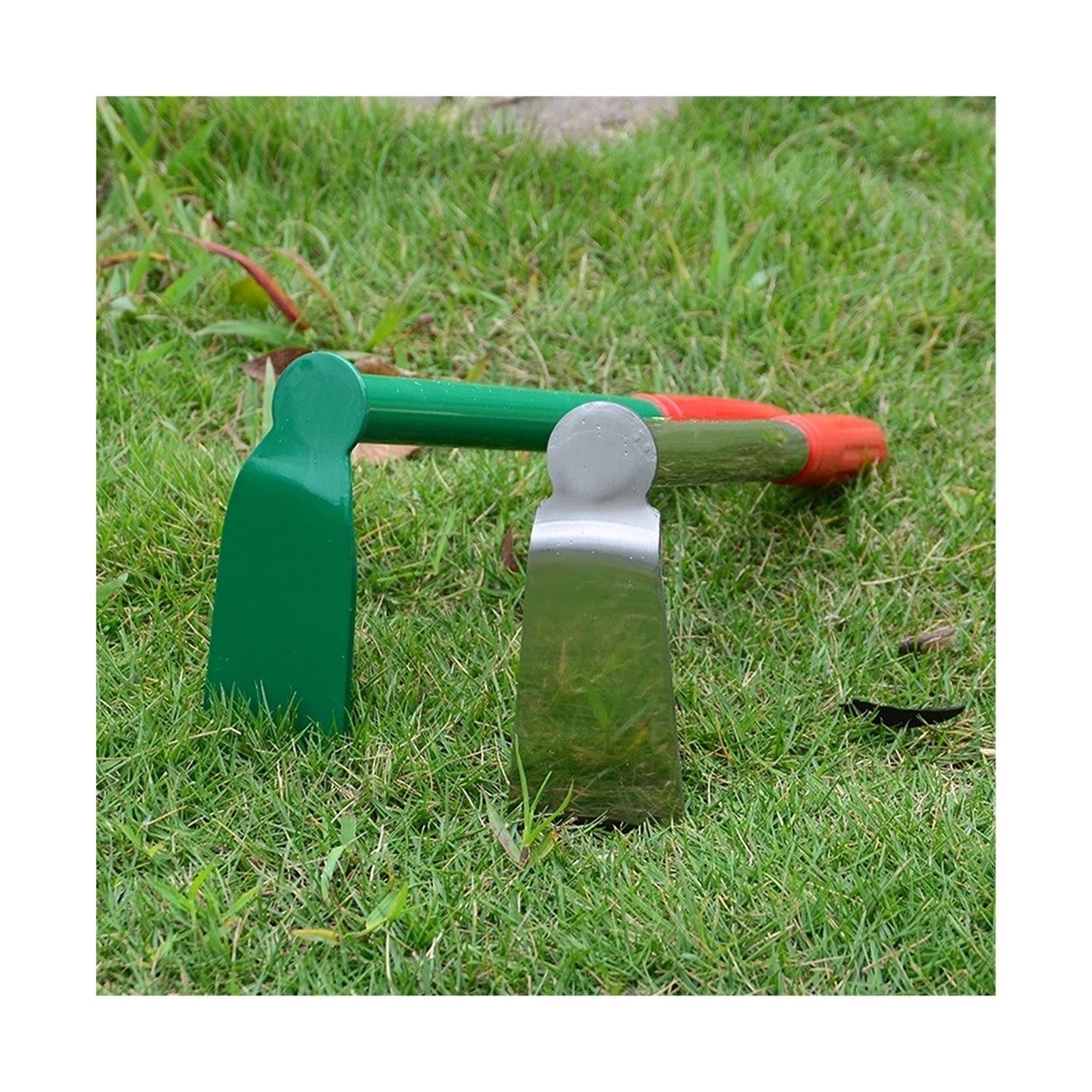 1 pieza de azada de herramientas de mano - Azada de acero con mango antideslizante Pico de jardín portátil Rastrillo Pala Excavadora de excavación para plantar Herramientas agrícolas Herramientas de j