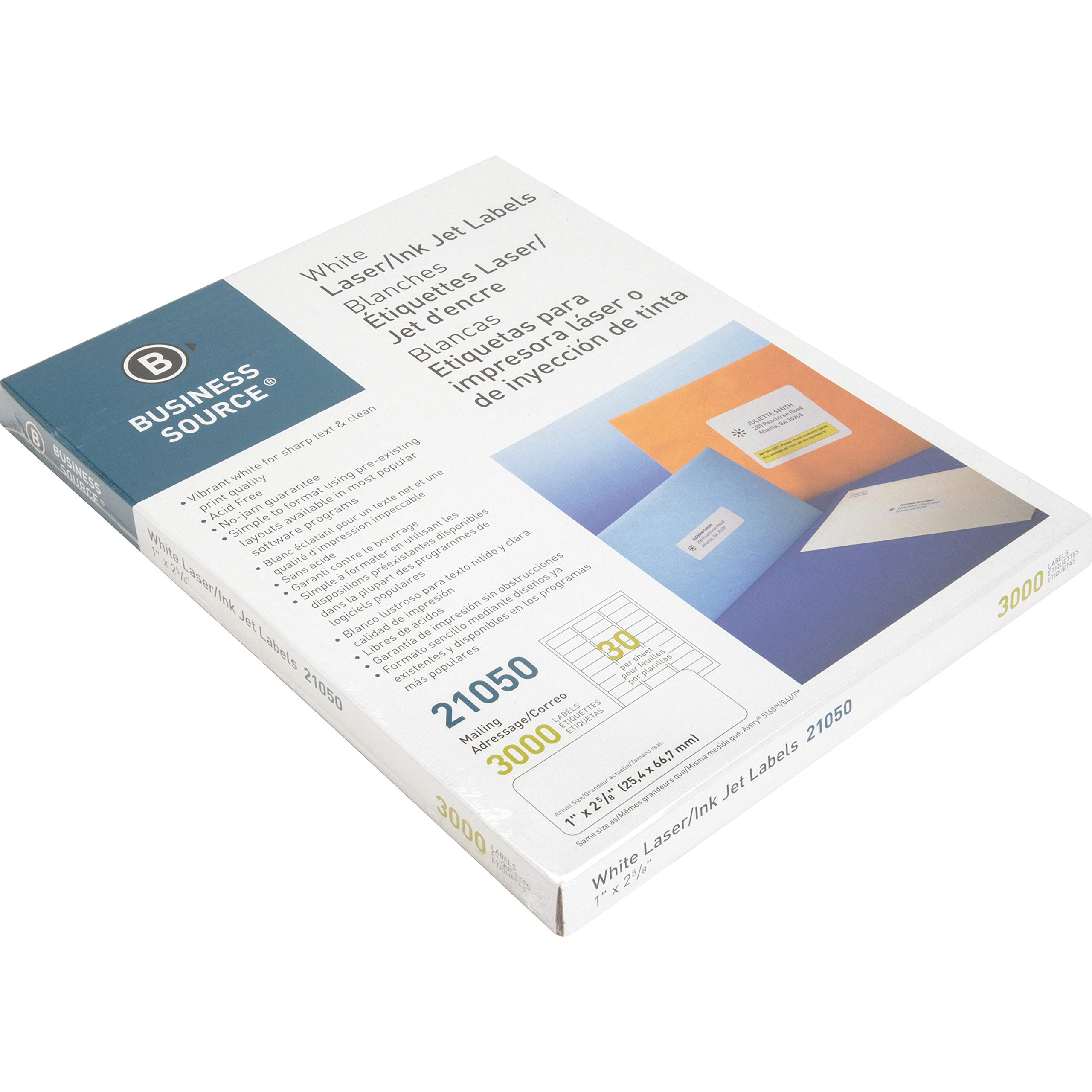 Amazon.com : Business Source™ Mailing Laser Label, 1x2-5/8, 3000