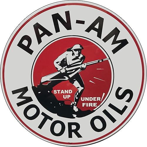 Miniatura 286 de Brotherhood Letrero de gas vintage de reproducción de letreros de metal vintage, letrero redondo de metal para garaje y hogar, 8 pulgadas de Nourse