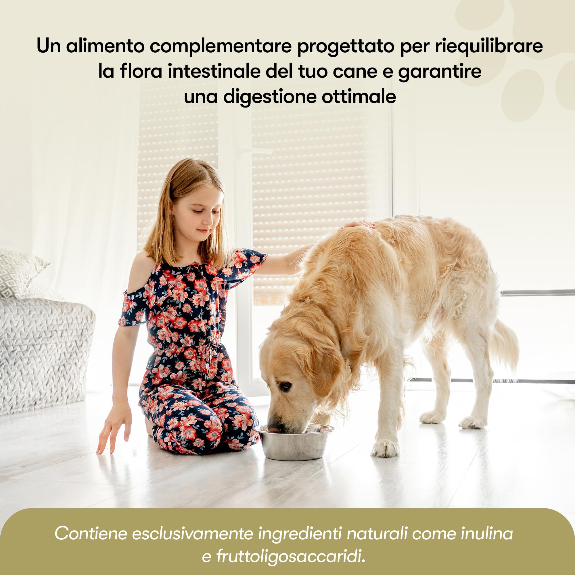 FloraPet Probiotico per cani, Fermenti lattici cane, combatte diarrea cane, Salute intestino, Probiotico digestivo, prurito cane con Prebiotici naturali 60 compresse Made In Italy