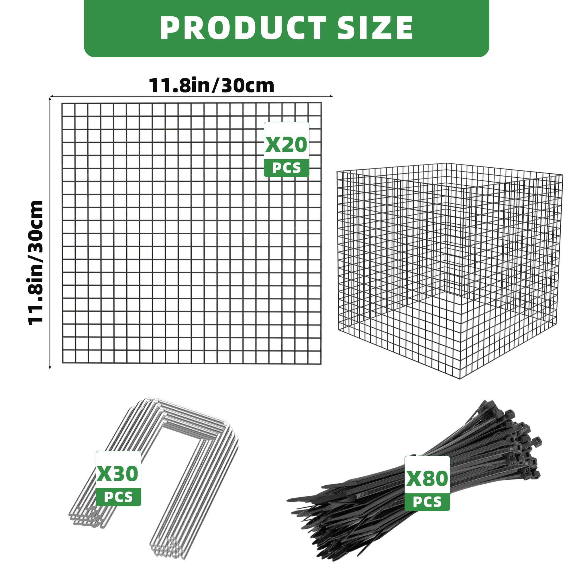 Yaocom Lot De 9 Grands Protecteurs De Plantes En Fil De Fer De 47,7 X