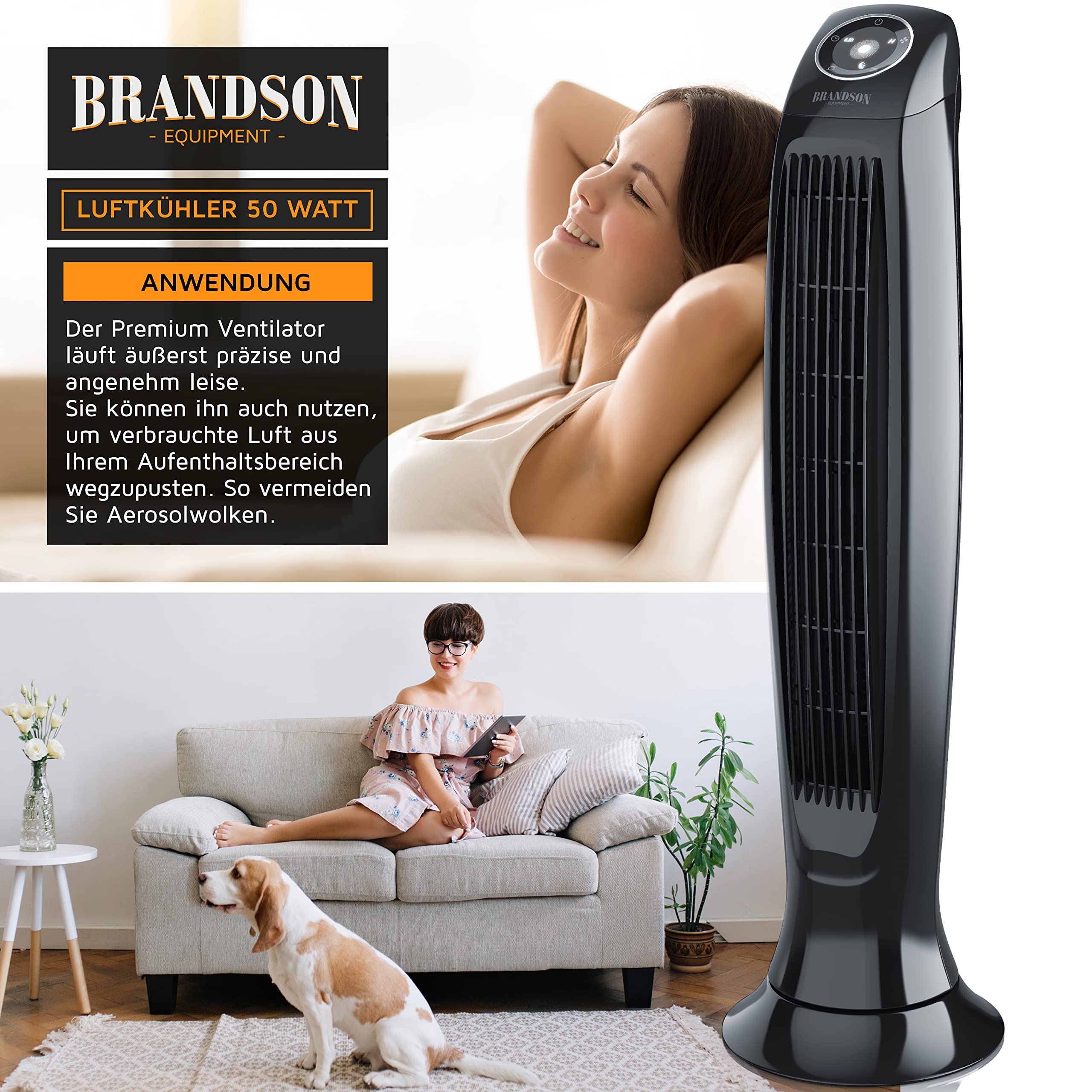 Brandson Ventilatorkombigerät mobiler Luftkühler mit