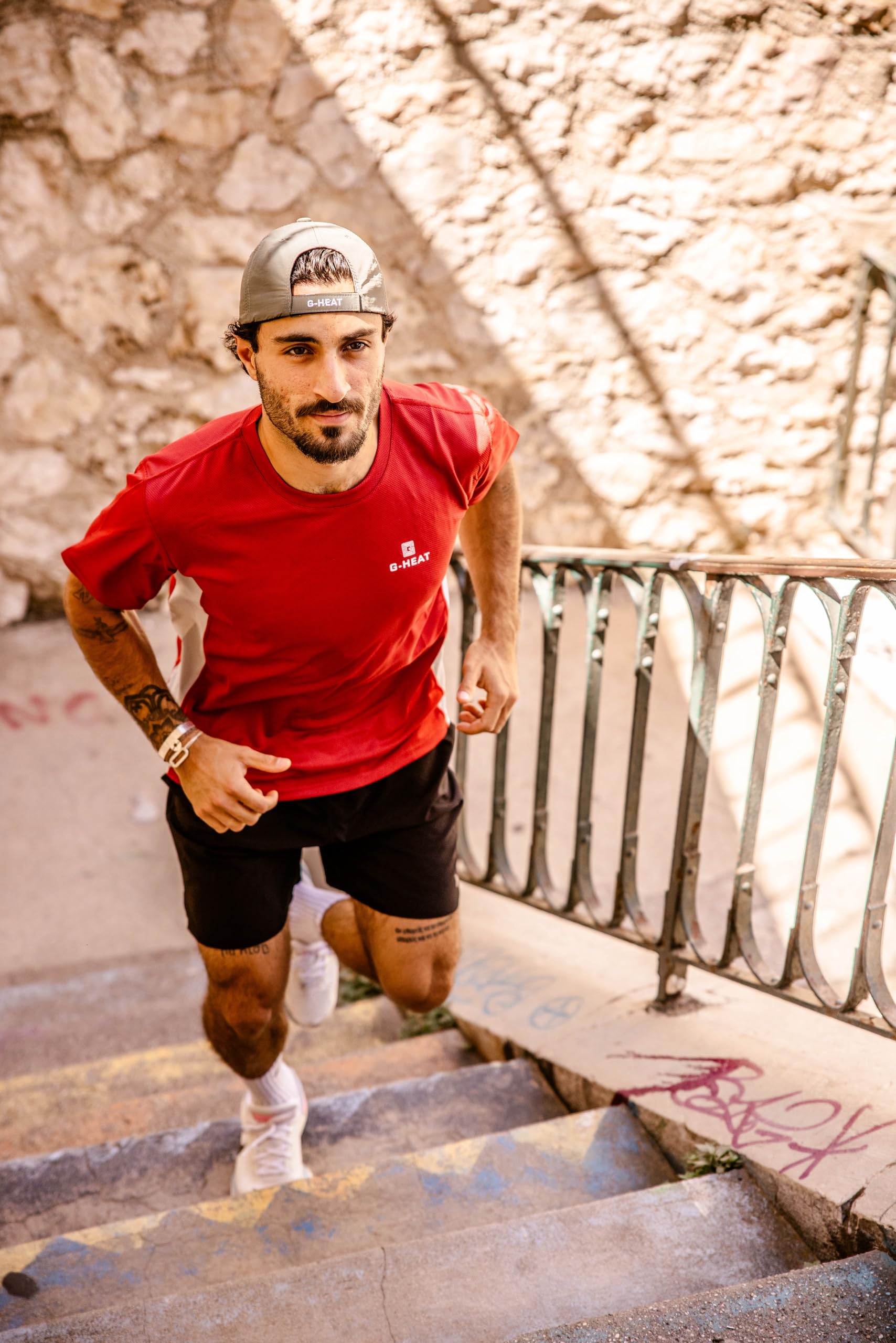 G-HEAT - T-Shirt à Manches Courtes Anti-UV | Protection Solaire UPF50+ | Ultra-Léger, Respirant, Rafraîchissant | Idéal pour Sports d'Été, Randonnée, Running