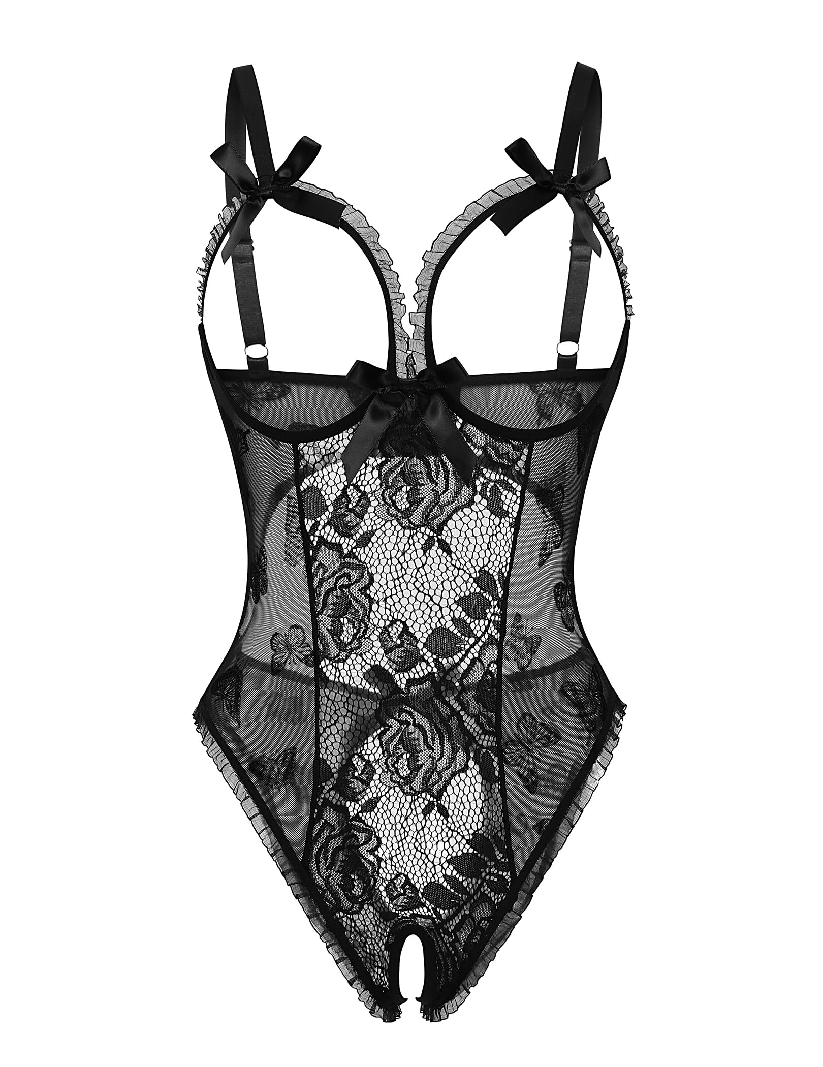 Avidlove Women One Piece Lingerie Sexy Lace Babydoll Mini Bodysuit