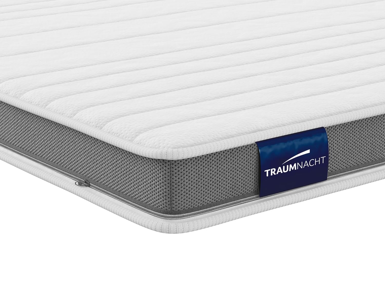 Traumnacht Gelschaum-Topper mit Klimaband und Gel-Aktiv-Kaltschaum, 80 x 200 cm, weiß, Öko-Tex zertifiziert, produziert nach deutschem…