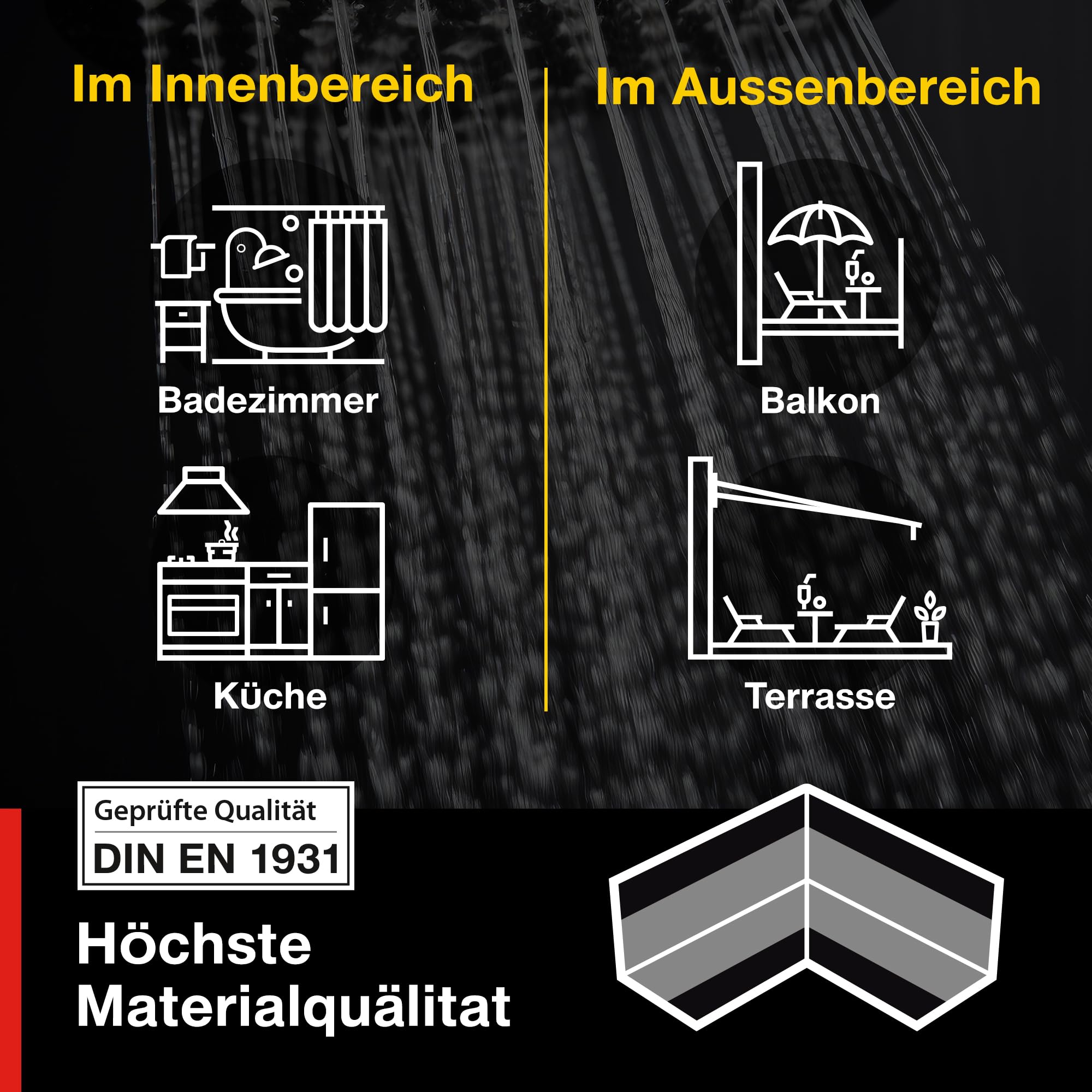 Isolbau Innenecke P2 Blau - 50 Stück - Wasserdichtes Eck-Dichtband für Sanitär, Dusche, Bad, Fliesen, BalkonEckabdichtung Dichtecke Abdichtung für Innen- & Außenbereich