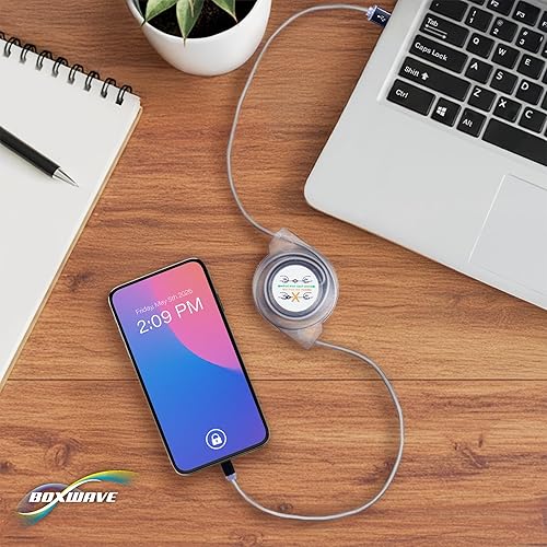 Miniatura 8 de BoxWave Cable Compatible with Allview Viva C703 - miniSync - USB-A to USB Type-C, Retractable Cable 5 Pre-Set Lengths Avoid Tangles