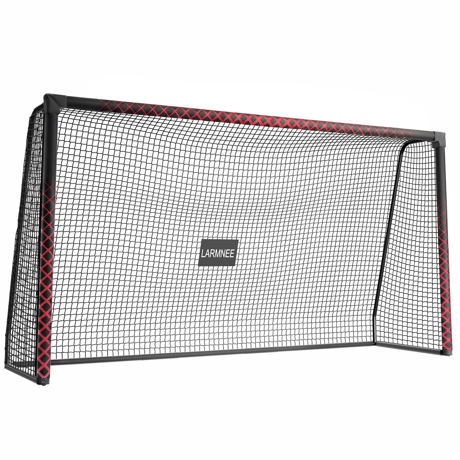 LARMNEE Portería de Fútbol Grande, Incluye Piquetas en U, con Protección de Espuma de Polietileno, para Exterior, Jardín y Campo de Juego