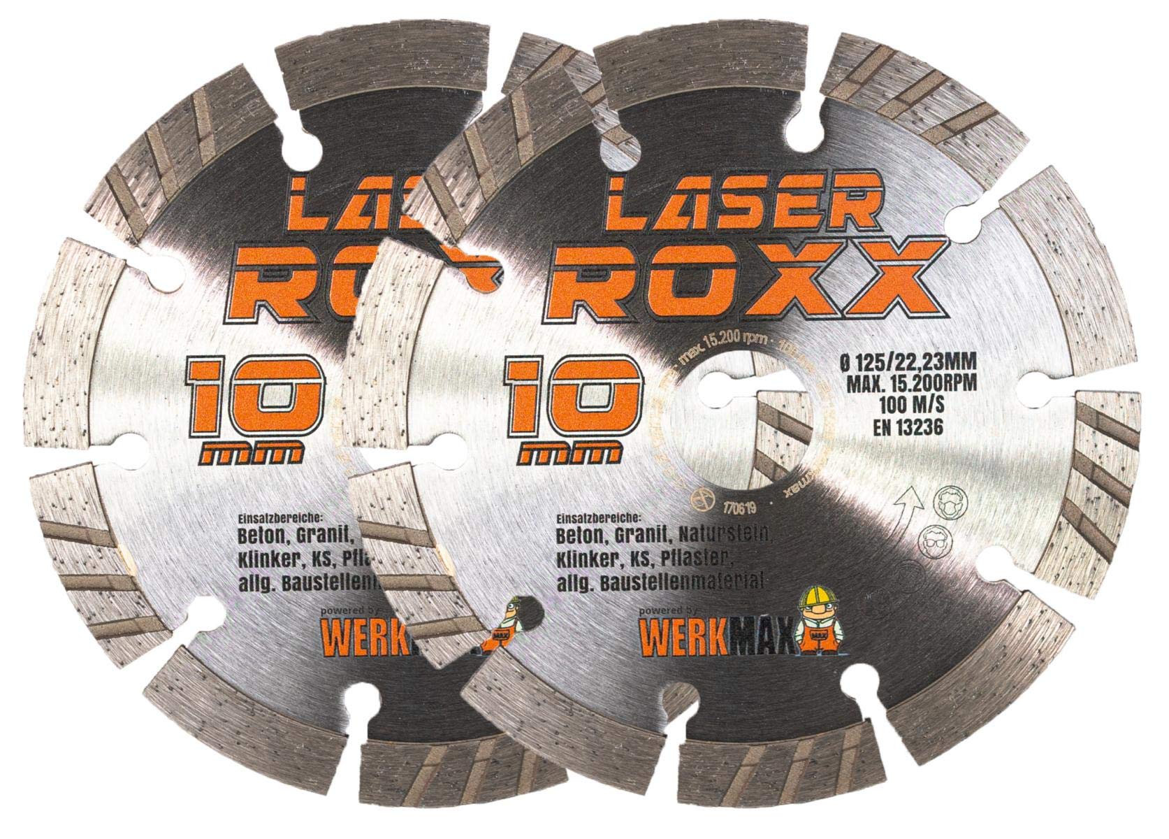 Aspirapolvere per frese da muro 125 mm + 2 X Laser Roxx 125