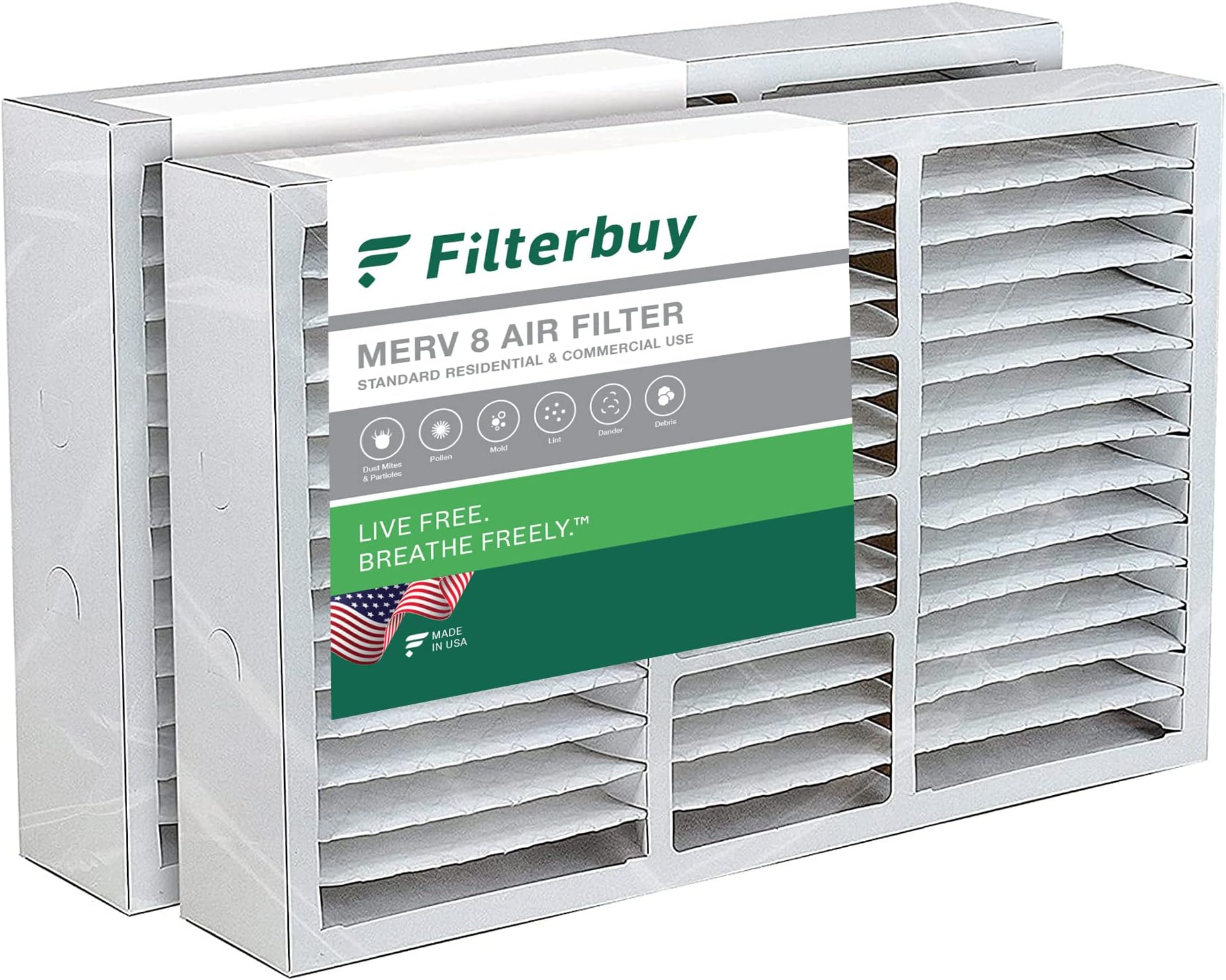 17.5x27x5 Trane Perfect Fit BAYFTFR17M Aftermarket Furnace Filter / Air Filter - AFB Silver (Merv 8). (2 Pack) by AirFilterBuy