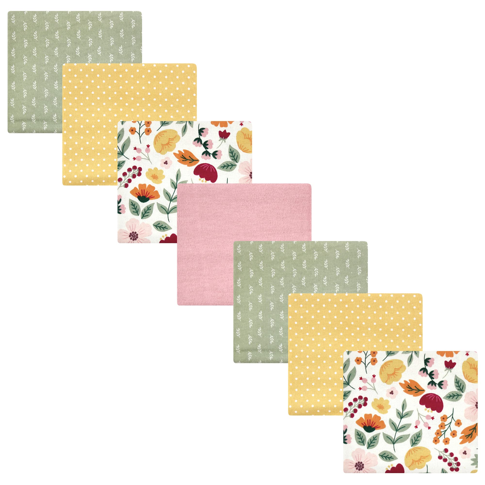 Hudson Baby Unisex Baby Cotton Flannel Receiving Blankets Bundle, Fall Botanical, One Size