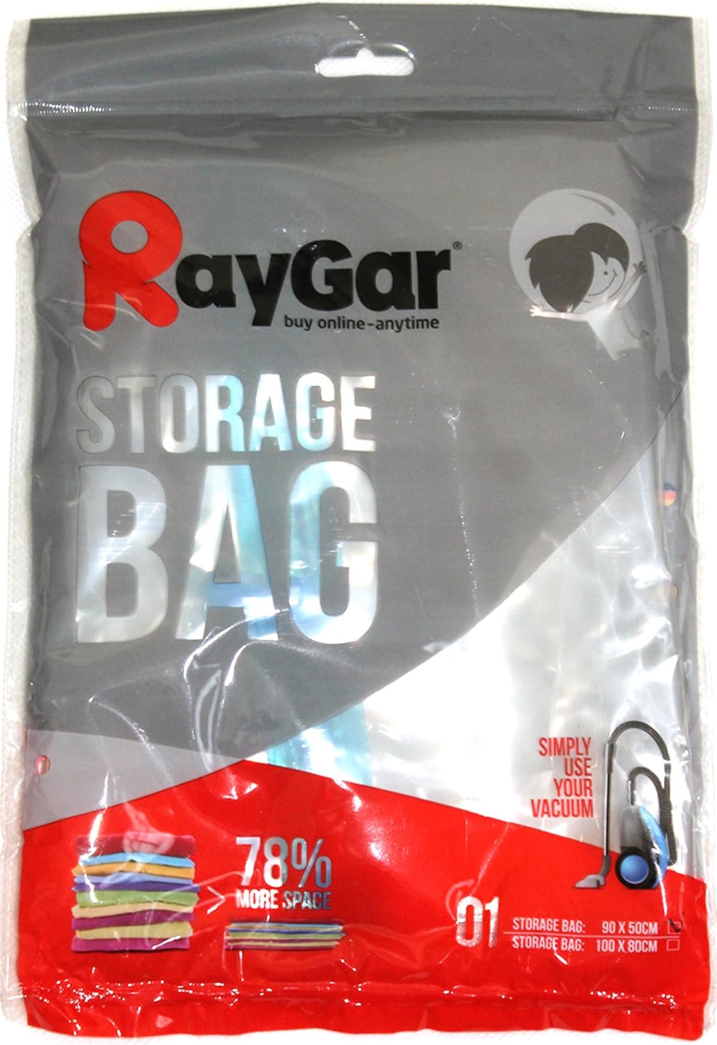RayGar 6 Pack Medium Vacuum Compressed Storage Saving Space Bag Bags 90