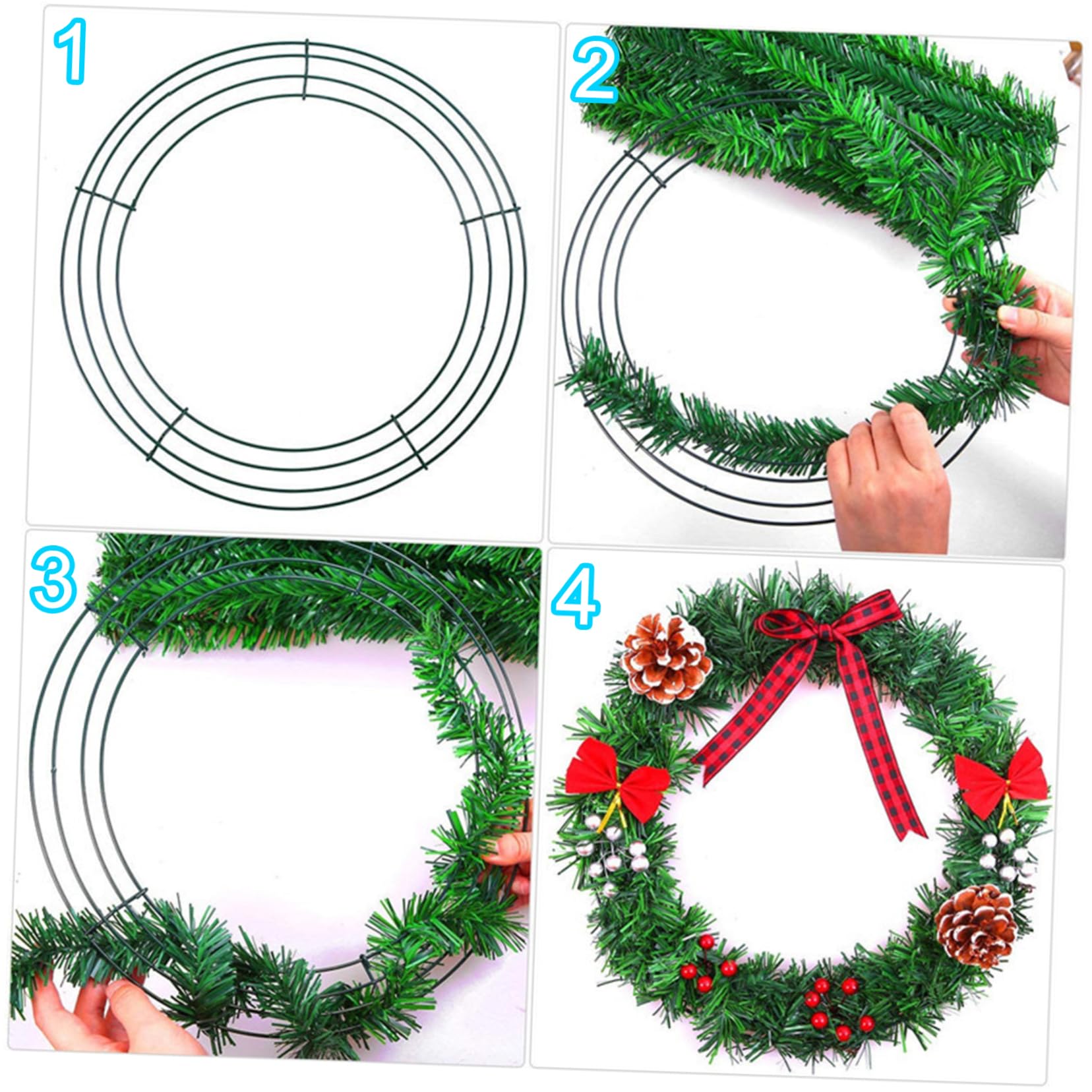 PRETYZOOM 9 STK Girlande Reifen Draht Kranz Blumenkranz Ringe zum Aufhängen an der Wand Kranzrahmen zum Basteln Ruhm girlanden Weihnachten weinachtskranz DIY Dekorschleife Eisen Black