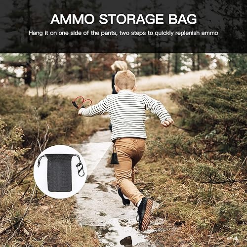 Miniatura 3 de uolent Slingshot para adulto, tirachinas plegables de muñeca para caza, juego de tiro profesional al aire libre con 100 bolas de munición de acero y