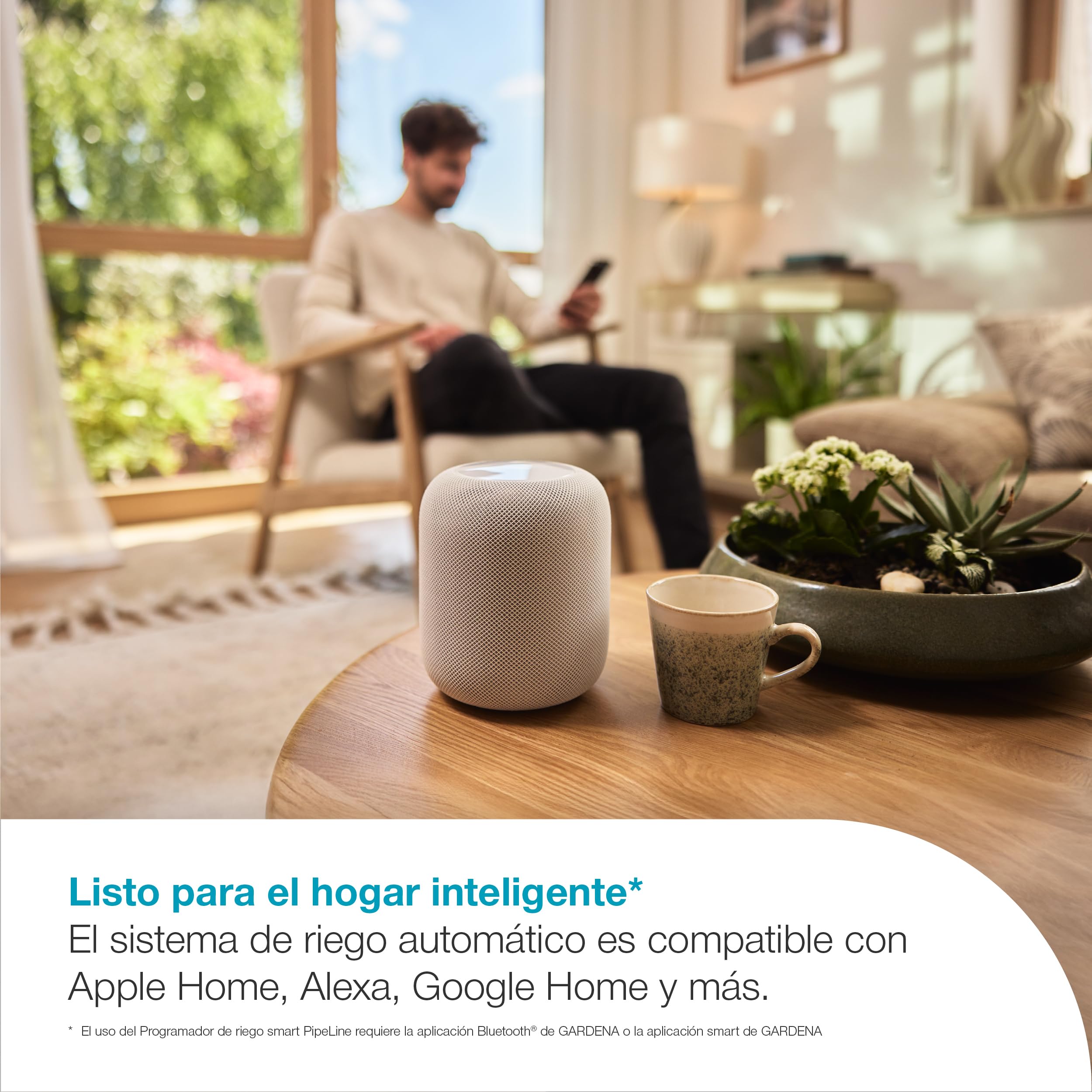 Gardena Tubería Inteligente de Control de Agua de tubería; Controles de Agua; Inteligente: riego basado en Datos*, integración Inteligente en el hogar*, para Sistemas de riego instalados