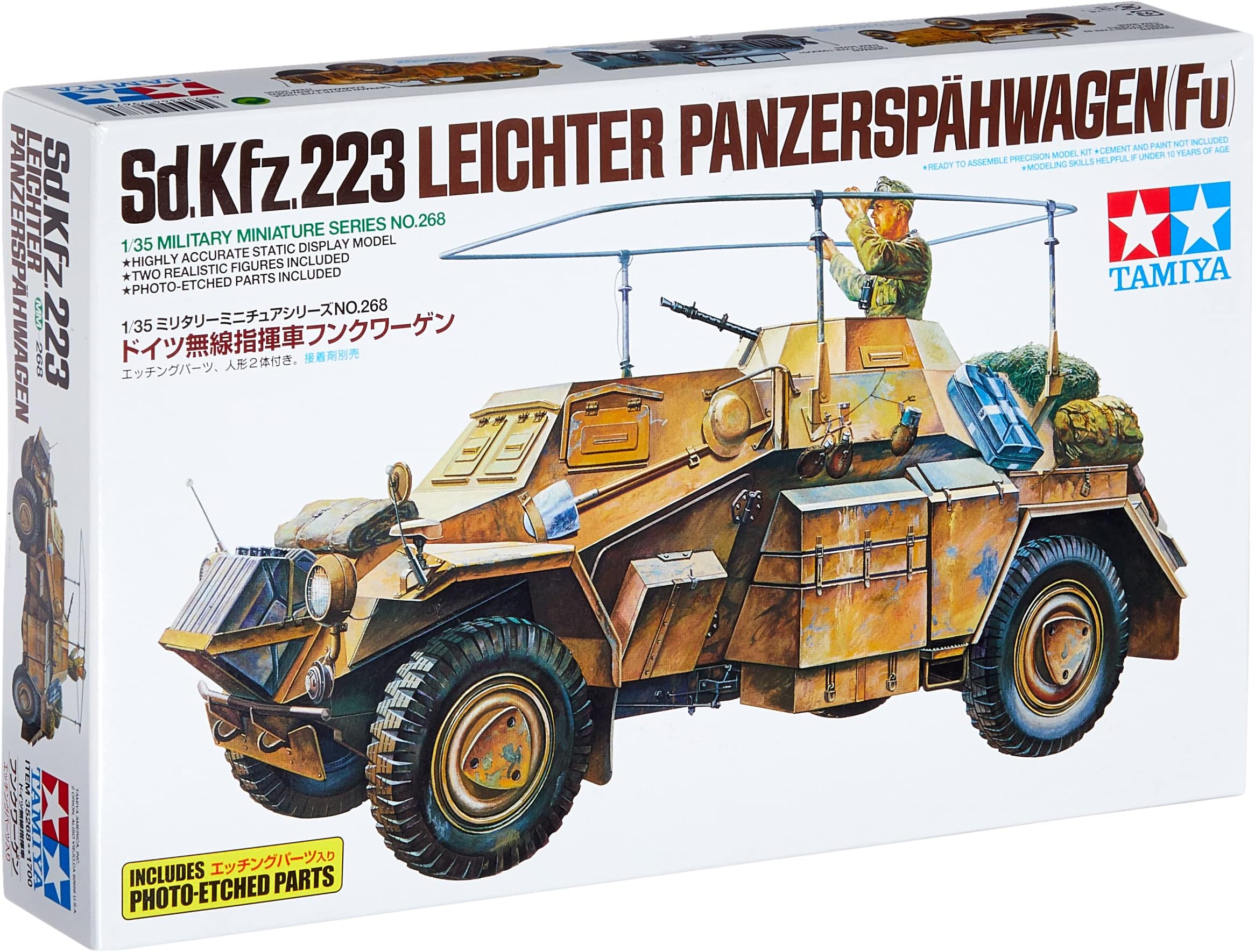 300035268 1: 35 WWII Special Vehicle 223 Light Späh Tank (2), Brown