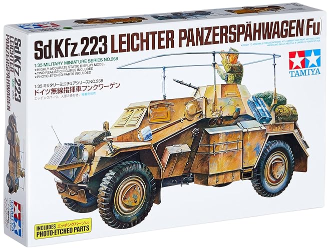 Tamiya 300035268 1: 35 WWII Special Vehicle 223 Light Späh Tank (2), Brown