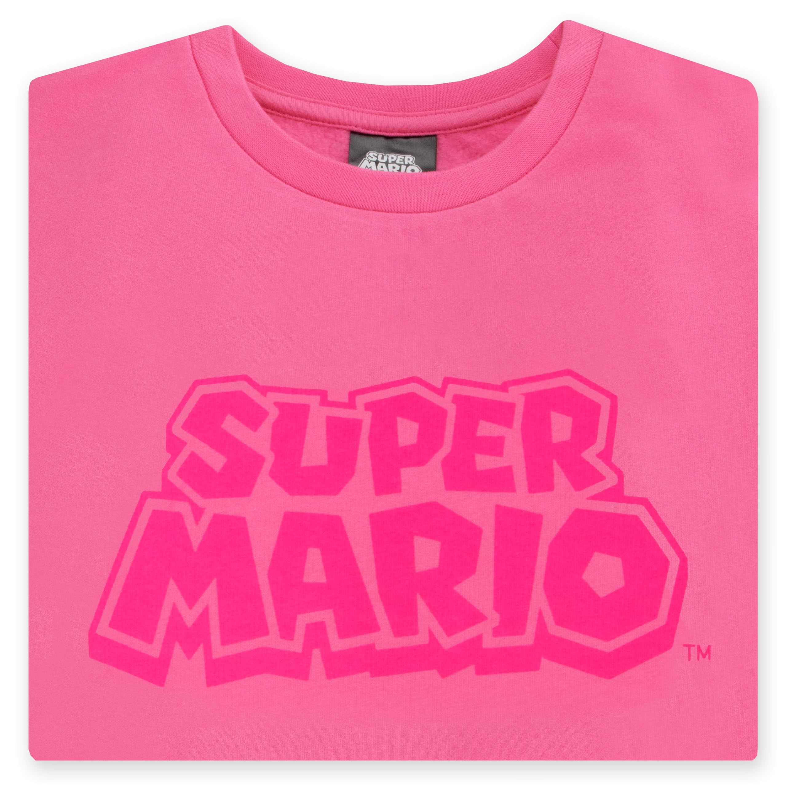 Super Mario Sweatshirt Fille, Pull Fille Princesse Peach, Sweatshirt Enfant Coton