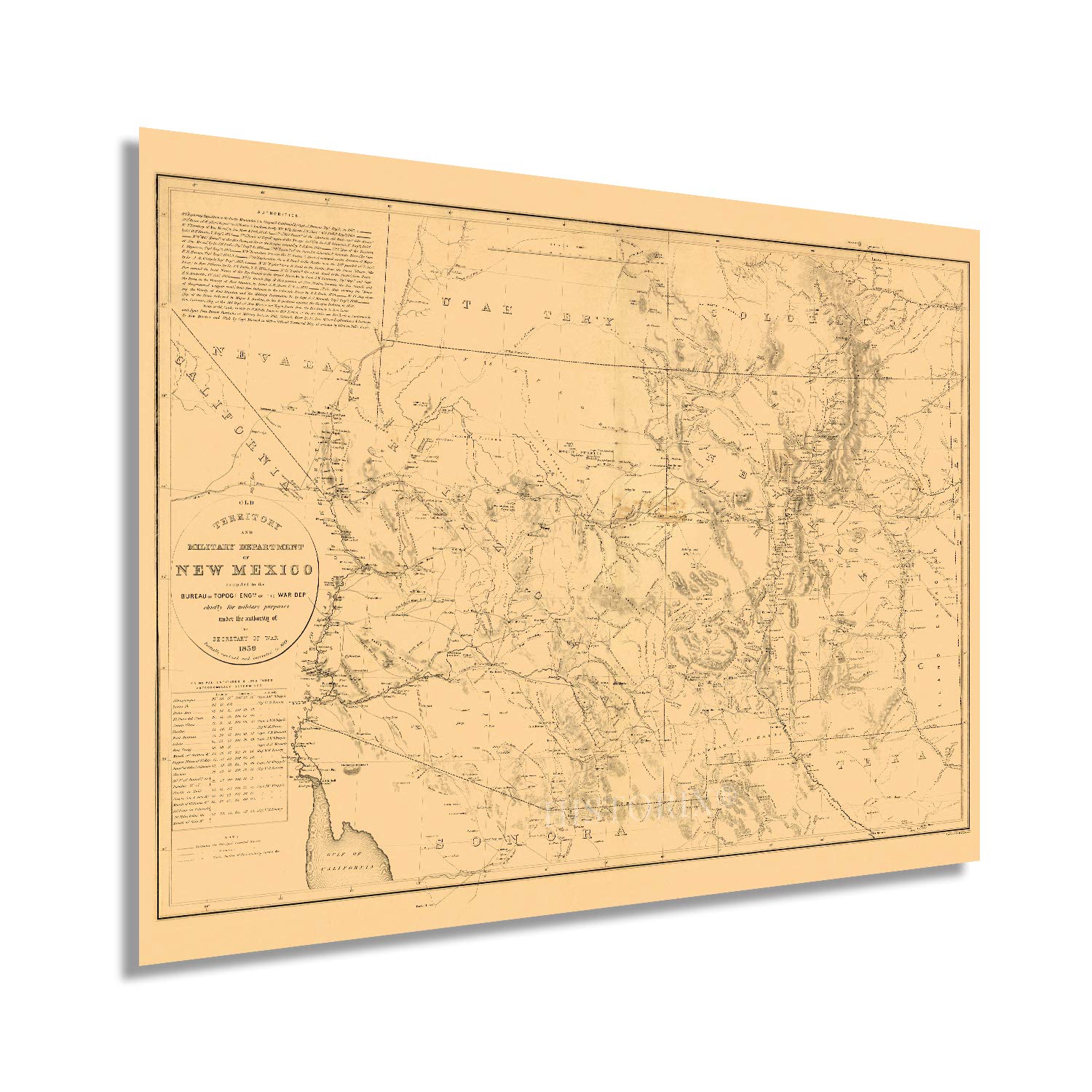 Buy HISTORIX Vintage 1867 New Mexico Old Territory and Department