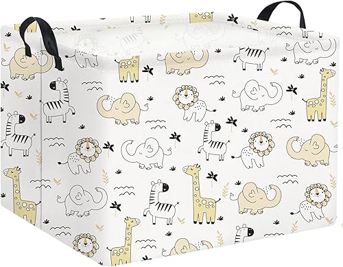 Miniatura 1 de HIYAGON - Cajas de almacenamiento rectangulares contenedor para organización de almacenamiento de tela cesta de almacenamiento plegable para