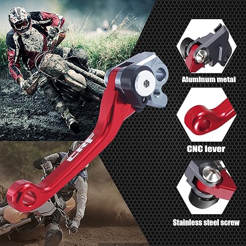 Vista 39 de Motocicleta CNC plegable pivote embrague freno palanca manija para RM125 RM250 RM 125 250 1996 1997 1998 1999 2000 2001 2002 2003